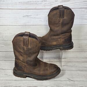 Rocky Kid's WP Waterproof Western Boot for Boys & Girls Brown Leather Size 2.5M